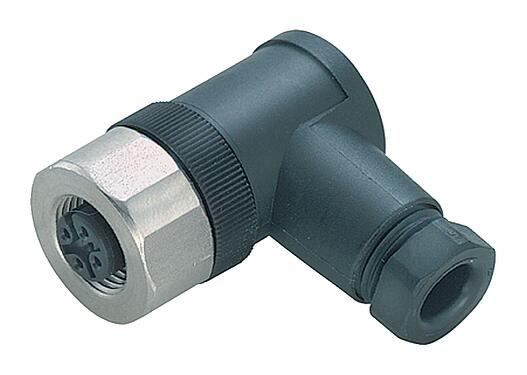 Illustrazione M12 Connettore angolare femmin, Numero poli: 4, 4,0-6,0 mm, non schermato, morsetto a vite, IP67, UL 2238