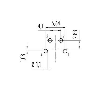 Uspořádání vodičů M16 Přírubová zátka, : 4 (04-a), nestíněný, THT, IP40, M18x0,75, Montáž na zadní stěnu