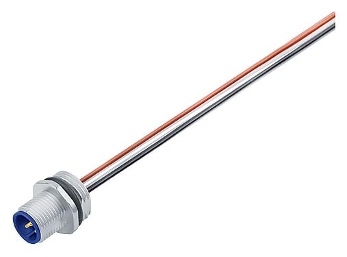 Ilustrace M12 Přírubová zátka, : 5, nestíněný, Splétané vodiče, IP68, UL 2238, M16x1,5, Přední montáž