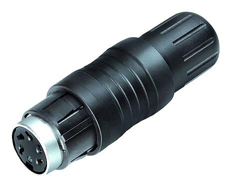 Illustration Push Pull Connecteur femelle, Contacts: 5, 4,0-8,0 mm, blindable, souder, IP67