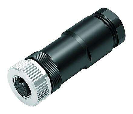 Illustrazione M12 Connettore duo cavo femmina, Numero poli: 5, 2.1-3.0 mm (2 cavo) o 4-5 mm (2 cavo), non schermato, morsetto a vite, IP67, UL 2238