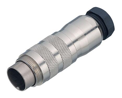 Illustration M16 Male cable connector, Contacts: 4 (04-a), 6.0-8.0 mm, shieldable, crimping (Crimp contacts must be ordered separately), IP67, UL 2238