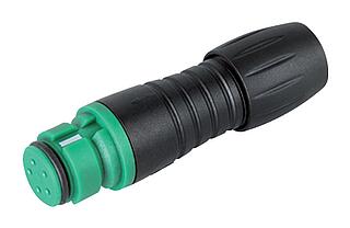 Snap-In Female cable connector, Contacts: 8, 3.5-5.0 mm, unshielded, solder, IP67, UL 2238