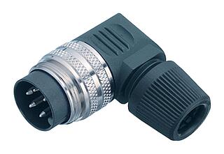M16 Connecteur mâle coudé, Contacts: 4 (04-a), 6,0-8,0 mm, non blindé, souder, IP40