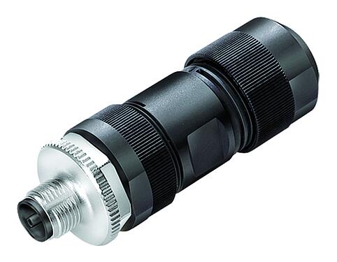 Illustration M12 Connecteur mâle, Contacts: 4+PE, 8,0-13,0 mm, non blindé, pince à visser, IP67, UL 2237 en préparation, avec connexion PE