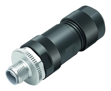Kuva M12 Kaapelipistoke, Napojen määrä: 4+FE, 8,0-13,0 mm, suojaamaton, ruuviliitin, IP67, M12x1,0, UL 2237 valmisteilla, PE-liitännällä