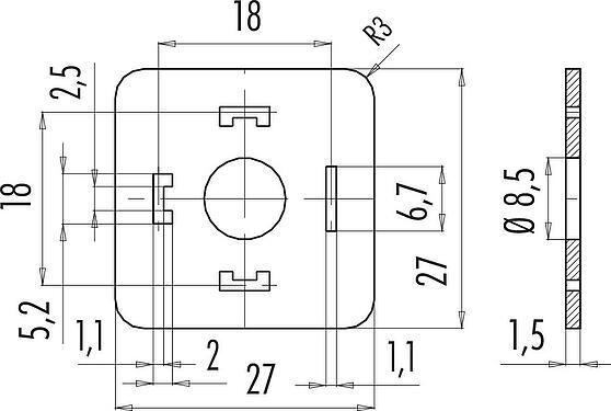 Schaaltekening Afdichting