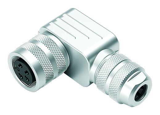 Illustrazione M16 Connettore angolare femmin, Numero poli: 2 (02-a), 6,0-8,0 mm, schermabile, saldare, IP67, UL 2238
