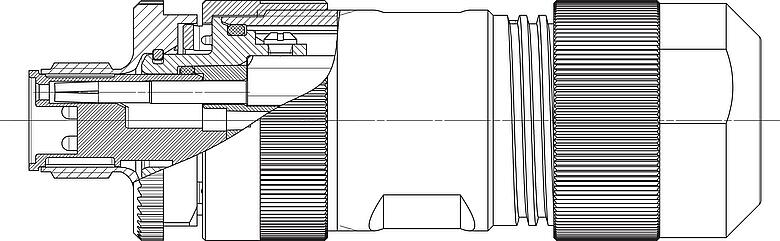 Schaaltekening M12 Kabelstekker, aantal polen: 4+PE, 8,0-13,0 mm, onafgeschermd, schroefklem, IP67, UL 2237 in voorbereiding, met PE-aansluiting