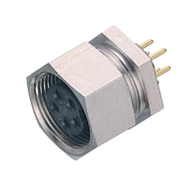Illustration 09 0078 20 03 - M9 Female panel mount connector, Contacts: 3, unshielded, THT, IP40