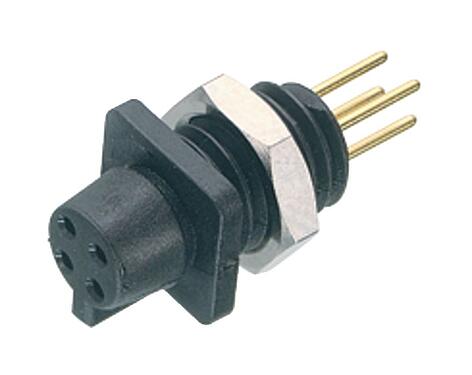 Illustration 09 9750 20 03 - Snap-In Female panel mount connector, Contacts: 3, unshielded, THT, IP40