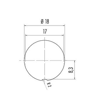 Assembly instructions / Panel cut-out M16 Male panel mount connector, Contacts: 7 (07-a), shieldable, THT, IP68, UL 2238, M18x0,75, Rear mounting