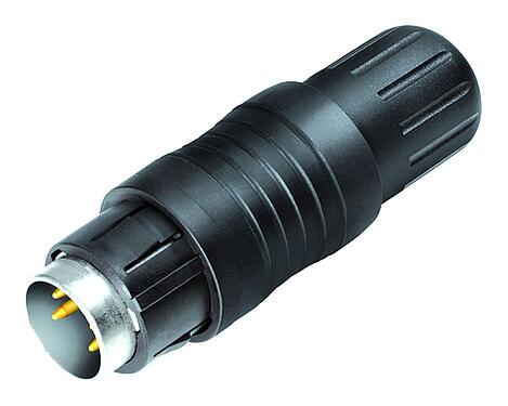 Illustration Push Pull Connecteur mâle, Contacts: 4, 4,0-8,0 mm, blindable, souder, IP67