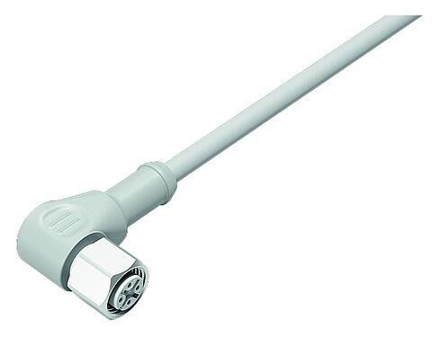 插圖 M12 彎角孔頭電纜連接器, : 12, 非遮罩, 預鑄電纜, IP67/IP69K, Ecolab, 符合FDA, 特殊TPE, 灰色, 12x0.25mm², 不鏽鋼, 2m