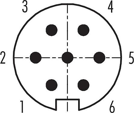 Disposition des contacts (Côté plug-in) Baïonnette Connecteur mâle, Contacts: 7, 3,0-6,0 mm, non blindé, souder, IP40