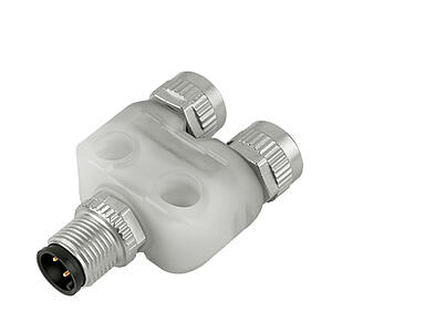 Automation Technology - Sensors and Actuators--Twin distributor, Y-distributor, male M12x1 - 2 female M12x1_765_2fach_M12S_M12DD