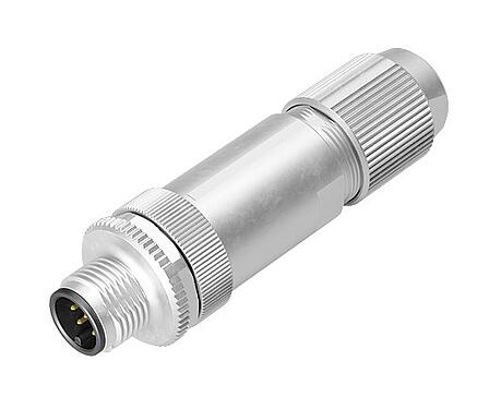 Abbildung M12 Kabelstecker, Polzahl: 8, 5,0-8,0 mm, schirmbar, schraubklemm, IP67, UL 2238, Irisfeder