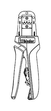Scale drawing Crimping tool, for single contacts