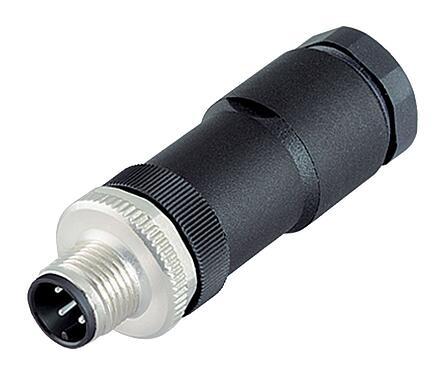 Illustration M12 Duo-connecteur mâle, Contacts: 4, 2.1-3.0 mm (2 câble) ou 4-5 mm (2 câble), non blindé, pince à visser, IP67, UL 2238