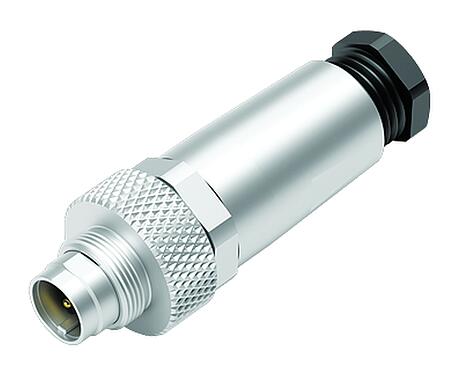 Abbildung M9 Kabelstecker, Polzahl: 5, 3,5-5,0 mm, schirmbar, löten, IP67, mit Schirmmanschette