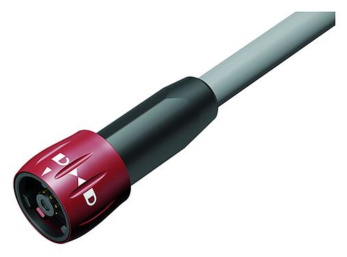 Abbildung Bajonett Kabelstecker, Polzahl: 8, ungeschirmt, löten, IP67, PVC, grau, 8 x 0,25 mm², 2 m