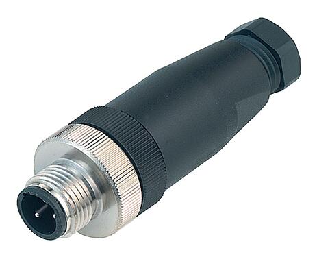 插图 M12 直头针头电缆连接器, 极数: 2+PE, 6.0-8.0mm, 非屏蔽, 螺钉接线, IP67, UL