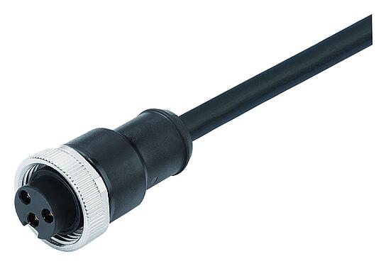 Minh hoạ 7/8" Ổ cắm cáp, Số lượng cực : 4, không có chống nhiễu, ép phun vào dây cáp, IP68, UL 2238, PUR, màu đen, 4x1,50mm², 2m