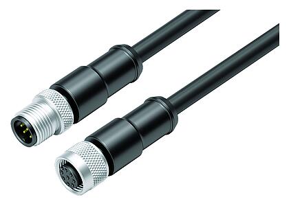 Automatisierungstechnik - Sensorik und Aktorik--Verbindungsleitung Kabelstecker - Kabeldose_VL_KSM12-77-3529_KDM12-77-3530-50708_schirm_black