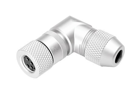 Ilustrace M8 Úhlový box, : 4, 3,5-5,0 mm, stínitelné, pájka, IP67, UL 2238